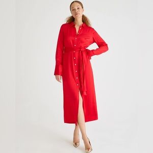 J.Crew Drapey shirtdress in luster crepe BU107